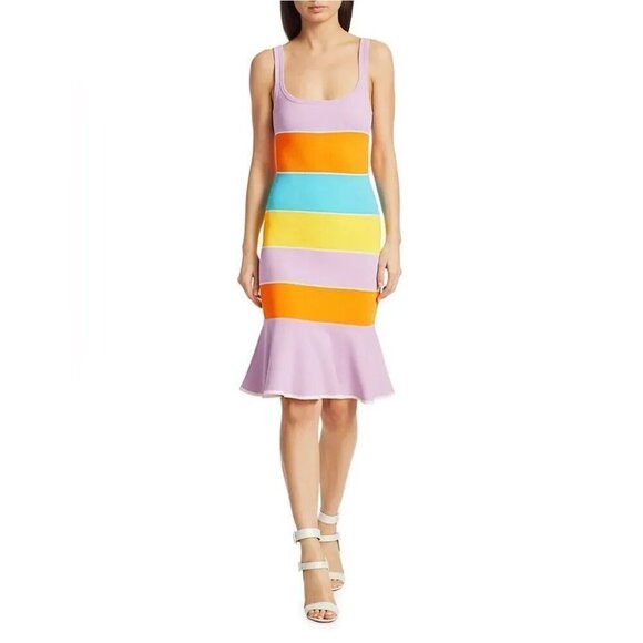 Tanya Taylor Noreen Colorblock Dress large - Picture 14 of 16